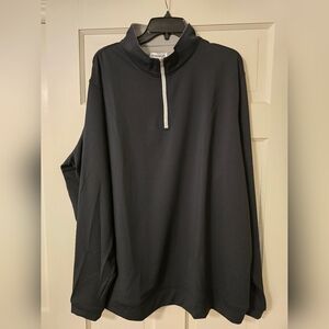 Men's Peter Millar Black Quarter-Zip Pullover